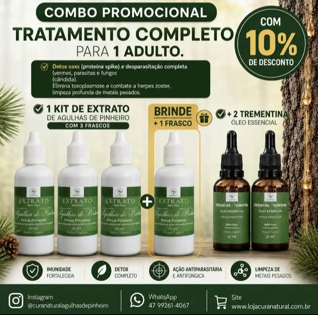 COMBO PROMOCIONAL DETOX VAXS + DESPARASITAÇÃO + DETOX DE METAIS PESADOS