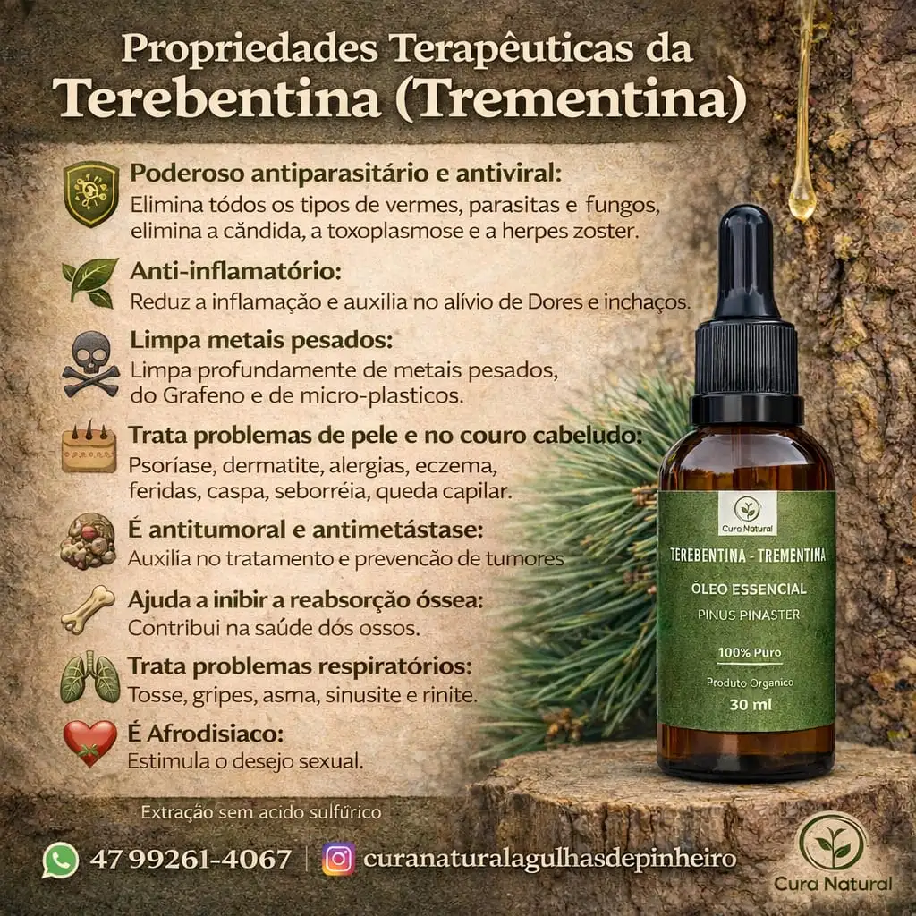 TEREBENTINA - TREMENTINA ÓLEO ESSENCIAL PINUS PINASTER